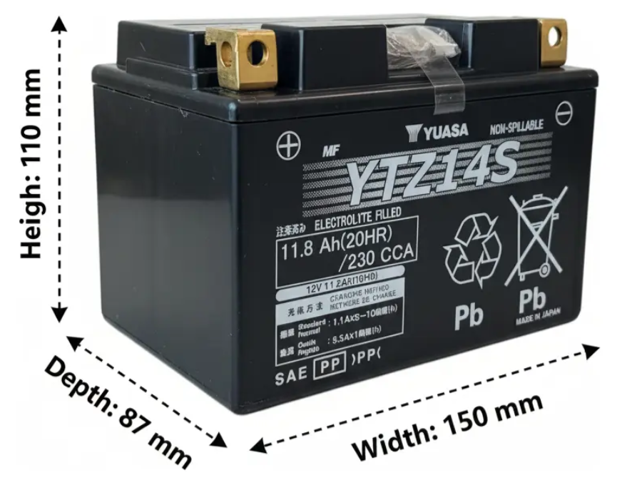 Bateria Moto Yuasa Ytz14s Yamaha Honda Ktm Bmw