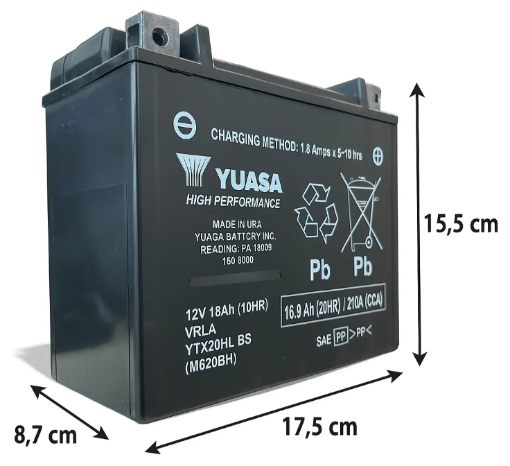 Bateria Yuasa Ytx20 Harley, Yamaha,kawasaki,cuatrimotos