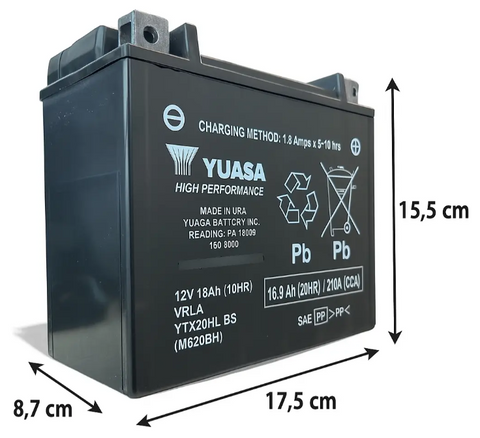 Bateria Yuasa Ytx20 Harley, Yamaha,kawasaki,cuatrimotos