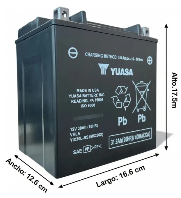 Bateria Yuasa Yix30l-bs Harley Davidson, Polaris, Can-am
